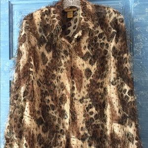 EUC lightweight animal print blouse